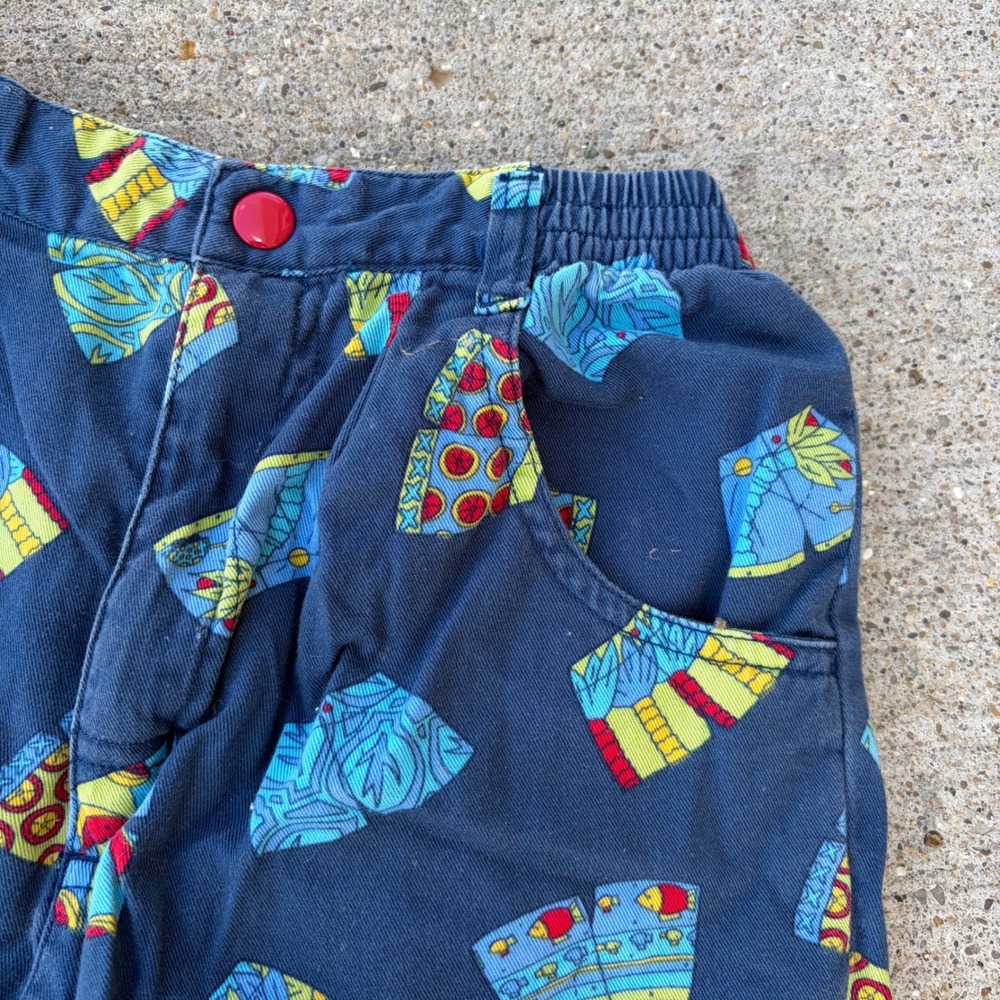 Vintage Gymboree Rainbow Tag boys colorful rint shorts pleated size XXL - Picture 4 of 6